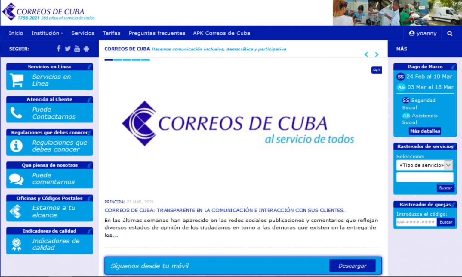 CORREOS DE CUBA ESTRENA NUEVA APK DE LA WEB www.correos.cu Correos de CORREOS DE CUBA ESTRENA NUEVA APK DE LA WEB www.correos.cu Correos de